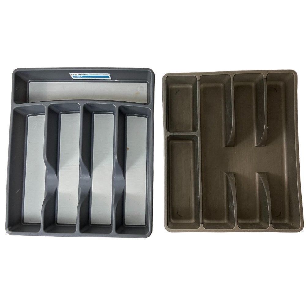Set of 2 silverware holders